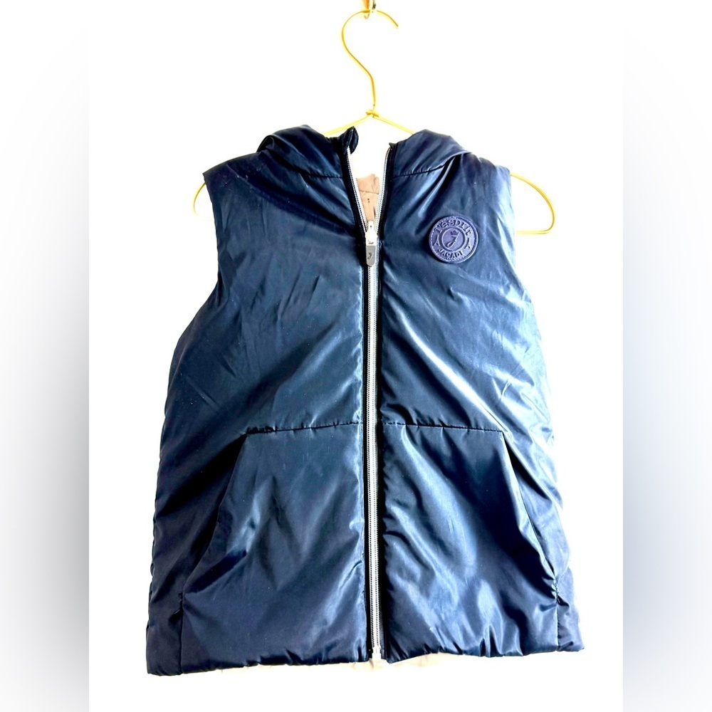 Jacadi Boys Reversible Kids Vest Hooded